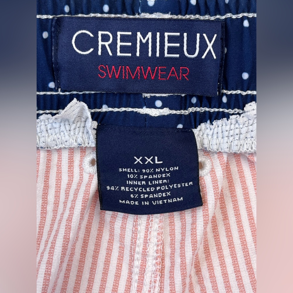Daniel Cremieux Men’s 5.5” Swim Trunks. Pink and White Stripes. Size 2XL. - Picture 3 of 7